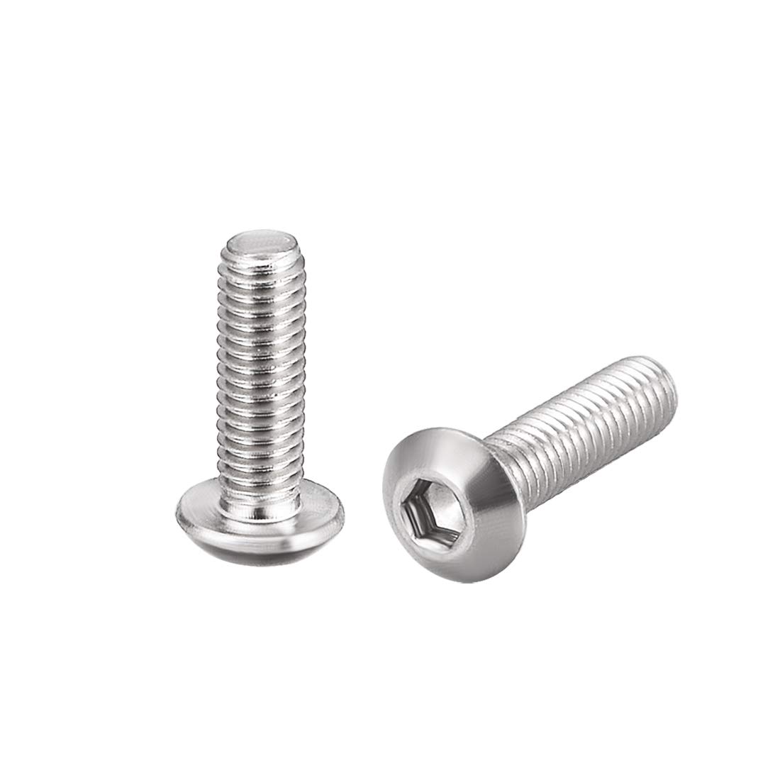 sourcing map M3x10mm Machine Screws Hex Socket Round Head Screw 304 Stainless Steel Fasteners Bolts 20pcs