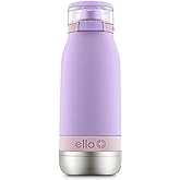 Ello Emma 14oz Vacuum Insulated Stainless Steel Kids Water Bottle with Straw and Built-in Carrying Handle and Leak-Proof Locking Lid for School Backpack, Lunchbox and Outdoor Sports