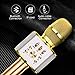Diyomate Wireless Bluetooth Karaoke Microphone Handheld KTV Home Mic Singing Speaker Player Party Birthday Professional Microphones for iOS/Android (Gold)