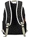 mygreen Cute Lightweight Canvas Bookbags School Backpacks for Teen Girls Floral Dot Student Backpack 15 Inch Laptop Black