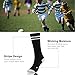 Colorfox Number Socks, Custom Teen Team Number Sports Mid Calf Crew Socks for Boys Girls 1 Pair Black