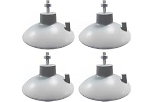 4 PCs French Fry Suction Cup Feet Commercial Suction Cup Feet with Screws for Industrial Commercial French Fry Cutter (Gray)