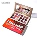 UCANBE Pro 18 Shimmer & Matte Pigmented Eyeshadow Palette - Pink Peachy Red Brown Metallic Glitter Eye Shadow Makeup Pallet
