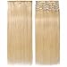 Standard Weft 20 Inch 105g Bleach Blonde Clip in 100% Real Remy Human Hair Extensions 8 Pieces 18 Clips