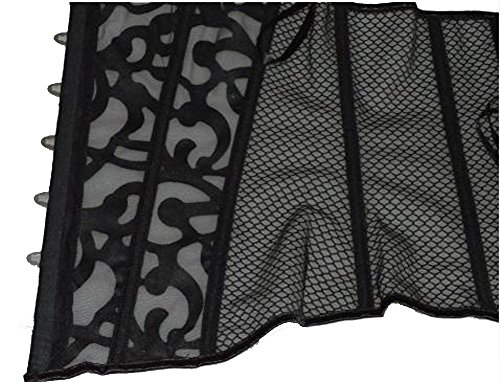 Beauty-You-Donna-Gotico-Corsetto-Bustino-Burlesque-Plus-Dimensioni-con-g-string-Maglia