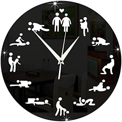 YOULEJU 24 hours Sex' O Clock Sex Love Clock Sex Positions Wall Clock …