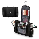 BAGSMART Travel Cosmetic Organizer Toiletry Bags Makeup Case Black
