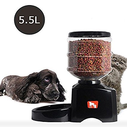 PEDY Distributeur de Nourriture Alimentation pour Chien Croquettes Automatique 5.5 LITRES Pour Pet Chien Chat