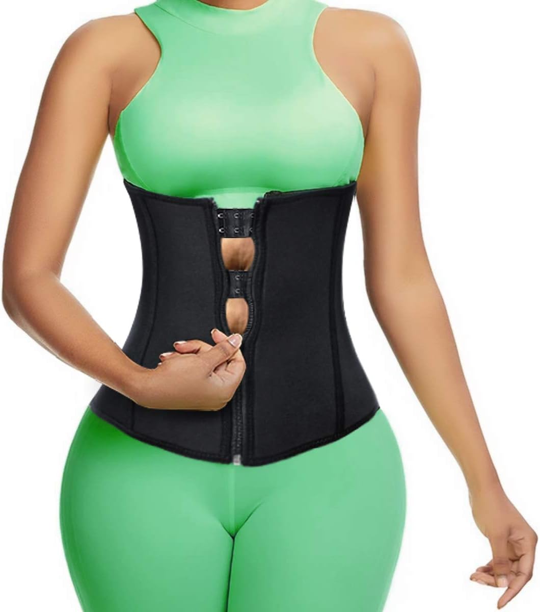 CtriLady Women's Best Neoprene Adjustable Zip&Hook Waist Cincher Shapewear Tummy Fat Burning Underbust Trainer for Hourglass