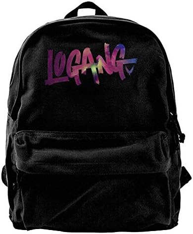 Donna Couch Logan Paul Canvas Shoulder Backpack Funny Running Backpack For Men &amp; Women Teens College Travel Daypack Black