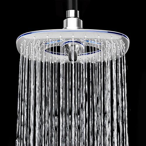 New 8" Modern Dual Function Rainfall Waterfall Bathroom Round ABS Fixed Shower Head