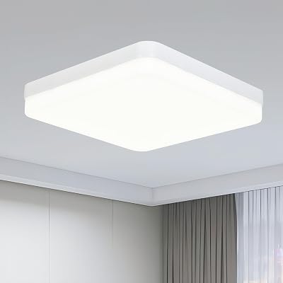 ASHUAQI LED Ceiling Light 36W 4000K 4500LM IP44 Square Kitchen Living