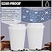 [100 Pack - 12 oz.] White Paper Coffee Cups & Lids - Disposable Hot Cups with Plastic Lids for Hot Drinks