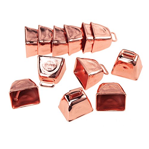 Homeford Small Metal Cowbells, Rose Gold, 1-Inch, 12-Count