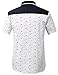 SSLR Men's Printed Button Down Casual Short Sleeve Cotton Shirts (Medium, White)