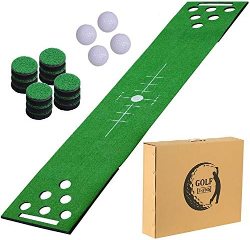2-FNS Golf Putting Mat Game Set, Golf Putting Green Game Set with 4 Golf Balls,Golf Training Mat for Indoor Outdoor 2-FNS Golf Putting Mat Game Set, Golf Putting Green Game Set with 4 Golf Balls,Golf Training Mat for Indoor Outdoor