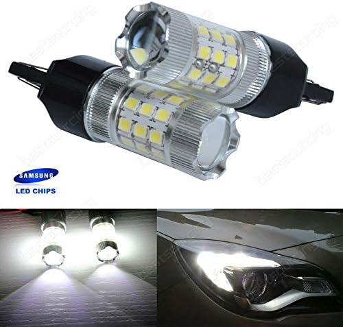ANG RONG 2x SAMSUNG LED T20 7440 7443 580 582 W21/5W Bulb Sidelight Reverse Tail Stop Light DRL 30W