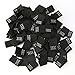 150 pcs WOVEN CLOTHING LABELS SIZE TAGS BLACK - S M L XL XXL XXXL(25pcs each size)