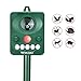 Wikoo Ultrasonic Animal Repeller,Solar Powered repellent,Activated with Motion,Ultrasonic and Flashing LED lights Outdoor Waterproof repellent for Dogs,Cats,Foxes,Mice,Birds,Skunks,Etc.