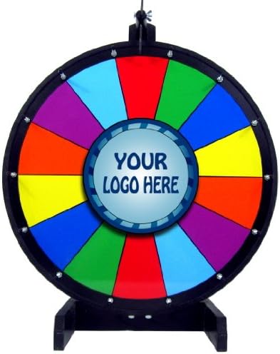 36in Spin to Win Color Dry Erase Prize Wheel with Your Custom Stationary Logo