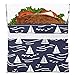 Lunchskins Reusable Velcro Sandwich Bag, Navy Boat