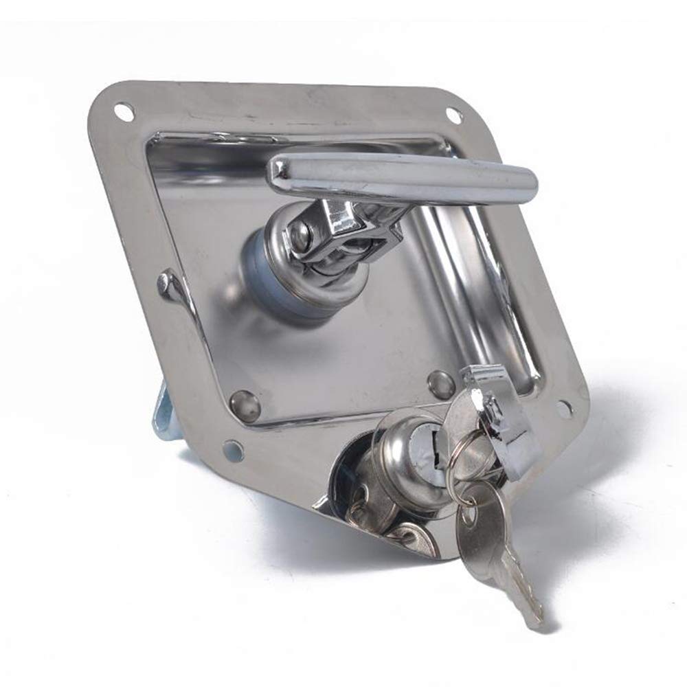 Stainless Steel Trailer RV Travel Lock Anti-theft Tool Box T Shape Handle Door lock for Caravan Truck Camp Motorhome Patrol Car