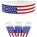 Goldistock Event Wristbands Traditional Old Glory Flag with Stars 500 Count | ¾” Arm Bands | Paper-Like Party Armbands | Red, White & Blue Patriotic | Wrist Bands