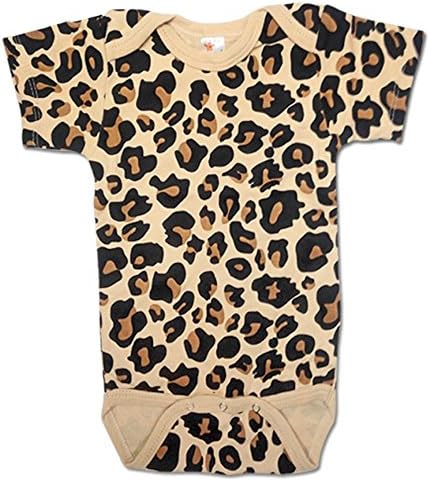 The Laughing Giraffe Unisex Infant Animal Print Cotton Baby Bodysuit Onesie (12-18M, Leopard Print)