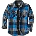 Legendary Whitetails Men's Standard Woodsman Heavyweight Quilted Shirt Jacket, Blue Graphite Plaid, XX-Large