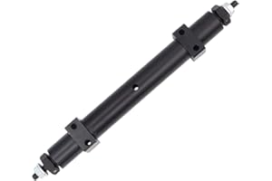 Treehobby Metal Non-Powered Rear Axle Tail Axle Upgrade Accessory Fit Compatible with Tamiya 1/14 RC Tractor Trailer Rear Axle Spare Parts (Black) (120mm)