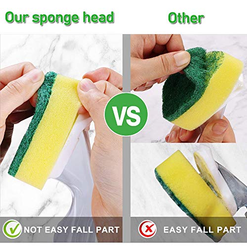 Dish Wand Refills,SUPBEC Sponge Heads Brush,Sponges Dishwand Refill
