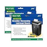 Nuova Shredder Sharpening & Lubricant Sheets - 24 counts (12 X 2-Pack)