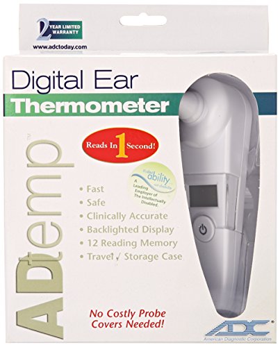 ADC Adtemp 421 Infrared Tympanic Ear Thermometer with Storage Case