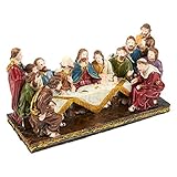 Juvale Religious Statues The Last Supper - Hand-Painted Last Supper Resin Collectible Figurine, Christian Tabletop Decoration for Home, for Christmas and Festive Celebrations, 6 x 3.5 x 2.2 Inch
