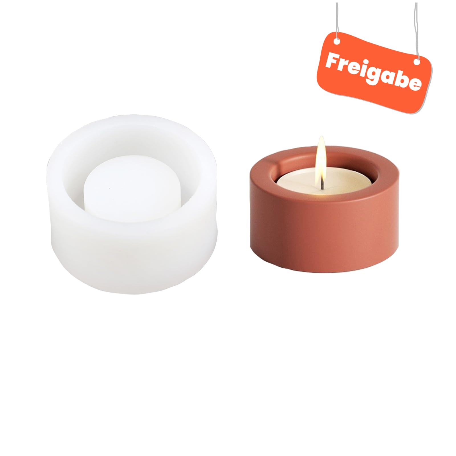 Candle Holder Mold Concrete Silicone Mould DIY Cement Candlestick Holders Making Tools (SH0845-2)