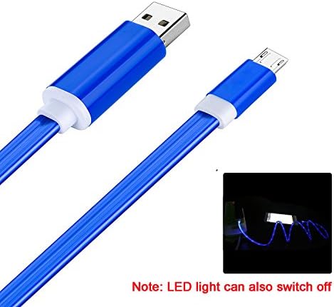 CNHON android charger visible cable USB 2.0 A to Micro B charge &amp; Sync data cord 3.3 ft 1M,dark blue