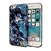Wastou(TM) [Marble Stone Pattern Series] Soft TPU Creative Case for iPhone 6 6S 4.7 Inch (Dark Blue)