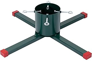 HarcoHome Christmas Tree Stand for Live Tree, Heavy-Duty Metal Christmas Tree Holder with Spike for 2-6ft Tall Fresh Tree, Christmas Tree Base Stand for Real Tree, Seasonal Decor (Green)