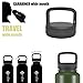 the flow Wide Mouth Bottles Three Lids Pack – Straw, Flip and Carabiner Lid, 2.28” (58 cm) Wide Mouth Water Bottles Compatible, BPA Free