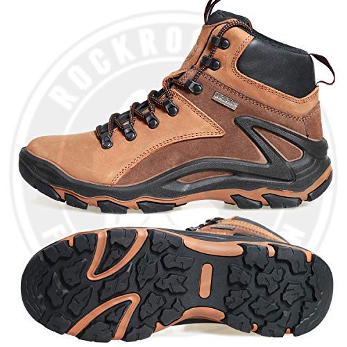 ROCKROOSTER Mens Hiking Boots, Waterproof 6'' Non Slip Outdoor