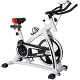 Homgrace Cycling Spinning Mini Exercise Bike Equipment Bicycle Indoor Bike Trainer Exercise Bicycle Indoor Bike Cycling Health Workout (White)