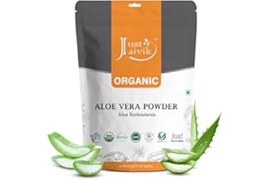 Just Jaivik 100% Organic Aloe Vera Powder - 227g /0.5 LB USDA Organic Certified (Aloe Barbadensis) for