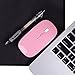 HDE Ultra-Thin Wireless Mouse 2.4GHZ Ergonomic Candy Colored Optical Mouse with USB Nano Receiver and Adjustable DPI Switch (Pink)