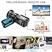 MELCAM Video Camera Camcorder with Microphone, IR Night Vision FHD 1080P 30 FPS YouTube Vlogging Camera Digital Video Camera Recorder with Wide Angle Lens, 32 GB SD Card,2 Batteries, Remote
