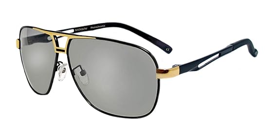 rainbow safety Herren Selbsttönende Sonnenbrille Auto Brille Nachtsichtbrille Photochromatische Polarisierte Gläser RWNP5