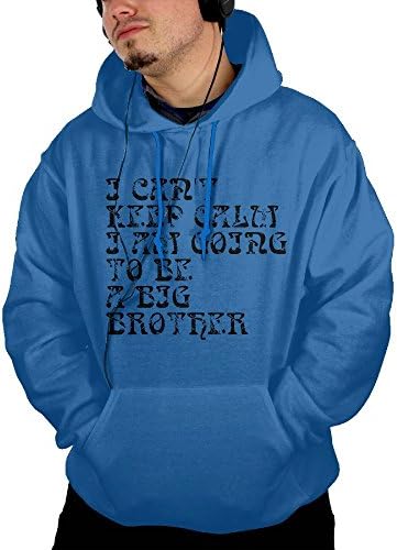 I Can't Keep Calm I Am Going To Be A Big Brother Men's Pocket Hoodie Sweatshirt Blouse