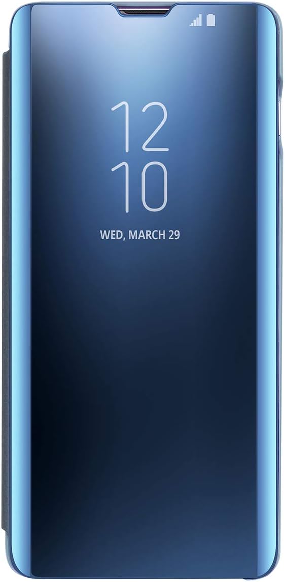 Case for Samsung Galaxy S10 Plus Case Stand Flip Case Clear View Cover Flip Case (Blue)