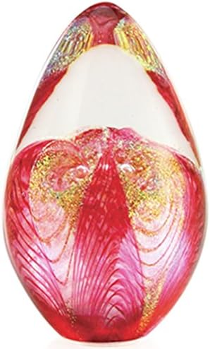 Glass Eye Studio Paperweight 2-1/2" Egg Dichroic Reflection #265S