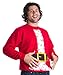 Ann Arbor T-shirt Co. Santa Claus Costume | Novelty Christmas Sweater, Holiday Crewneck Sweatshirt - (Crew,L) Red