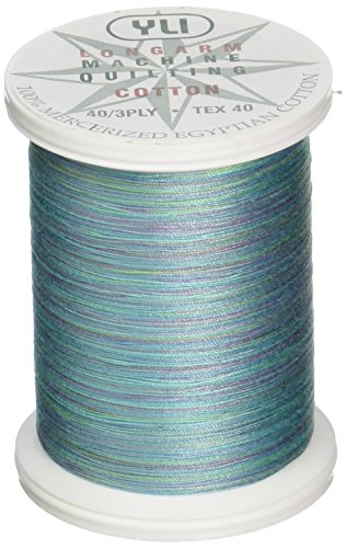 YLI 24450-V77 3-Ply 40wt T-40 Cotton Quilting Variegated Thread, 500 yd, Alaskan Twilight